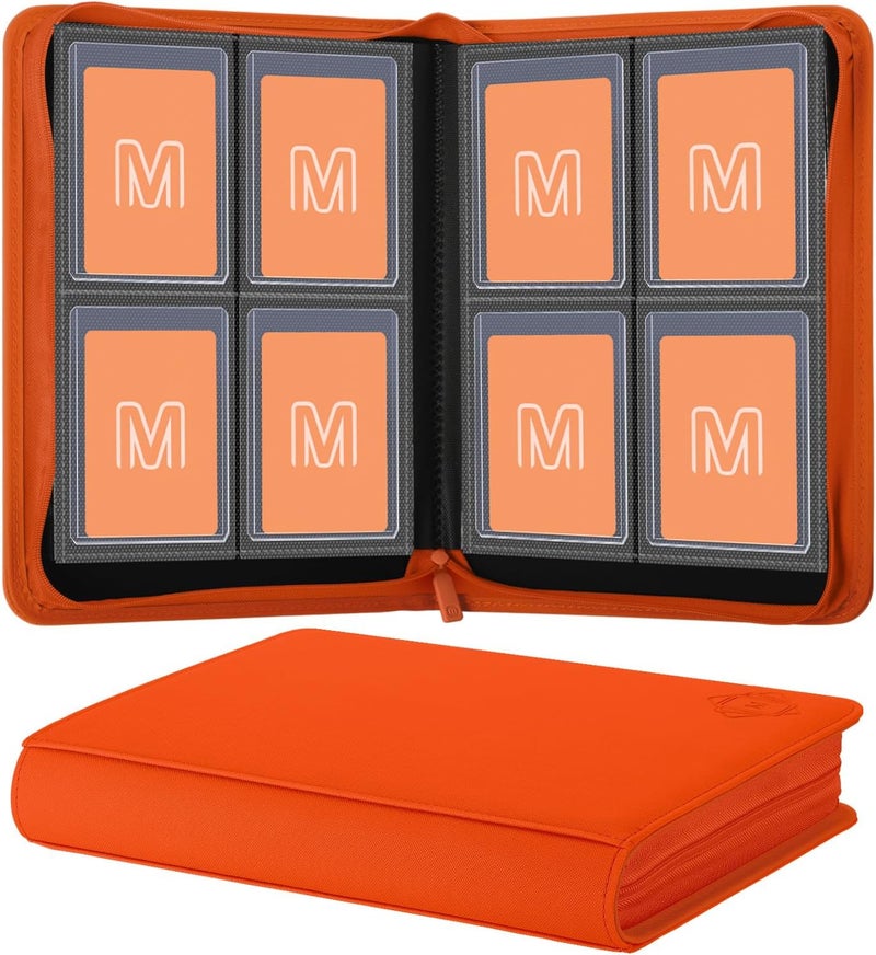 MOSLA Toploader Binder,4-Pocket Side Load Trading Card Album, Holds 128 Cards with Double-Sided Pockets for MTG, Sports Cards, Top Loader Storage - Image 1